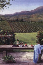 唯美浪漫田园油画卡通手绘图片