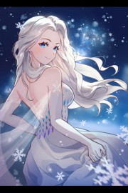 休闲装扮长发白雪高清卡通图片