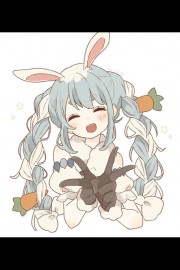 兔耳朵元气美少女高清卡通图片