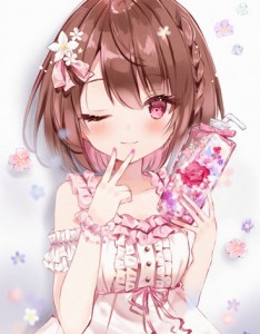 装扮精致的女孩子高清卡通图片