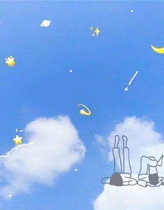 最新蓝天白云简笔画大全 天空风景创意图片