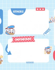 小清新粉蓝色合集高清卡通图片