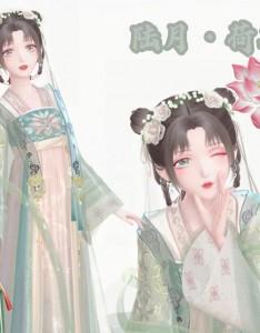 古风唯美十二花神高清卡通图片