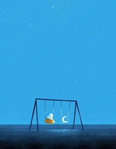 要这月亮奔我而来，唯美浪漫的夜晚手绘风景