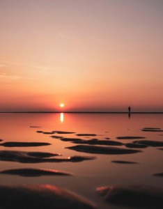 夕阳西下唯美意境图片