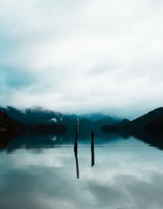 宁静湖泊唯美意境图片