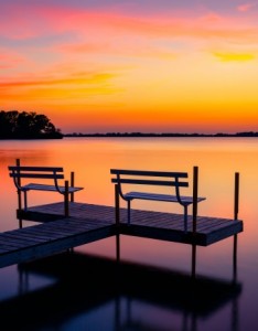 宁静黄昏风景唯美意境图片