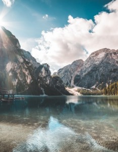 山水湖泊唯美意境图片