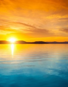 海上日出唯美意境图片