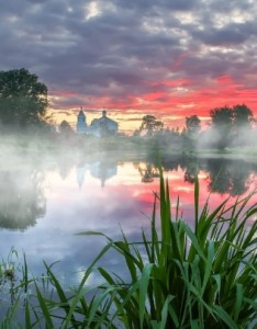 火烧云唯美意境图片