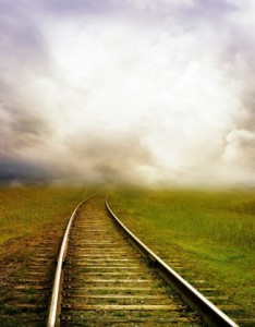 火车轨道唯美意境图片