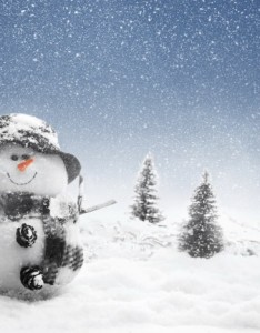 雪人唯美意境图片