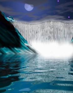 唯美意境瀑布图片