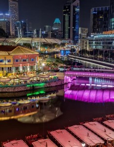 城市风景图片，夜色真是五光十色，美丽极了