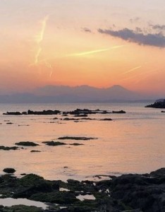 好看的风景意境图片，夕阳余晖的唯美图片