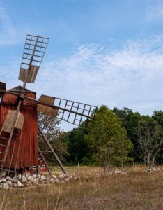 唯美风车意境图片，经典的荷兰风车做微信头像非常不错的