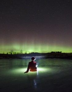 有个性的图片意境唯美，神奇绿色极光图片高清图片
