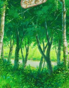 手绘的风景其实也是很美丽的，动漫绿色风景图片