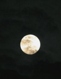 月亮唯美意境图片 夜空中圆圆的月亮图片