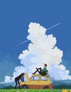 手绘风景唯美是不错的选择，高清插画背景图