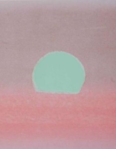 手绘日落风景图片，虽手绘但是非常的美