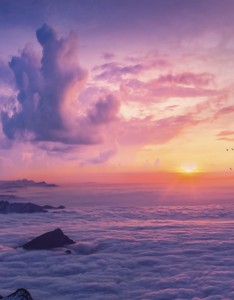 日落黄昏云海唯美意境图片