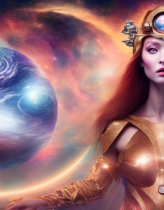 星座运势命运女神插画设计图片