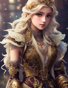 贵族白种人美女动漫插画图片