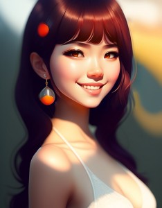 可爱甜美AI动漫美女图片