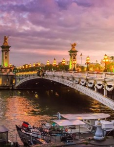 浪漫的法国黄昏手机壁纸