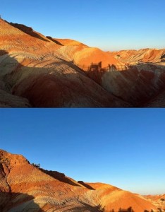 张掖七彩丹霞迷人风光手机壁纸