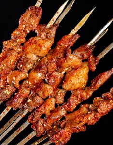烧烤美食羊肉串手机壁纸
