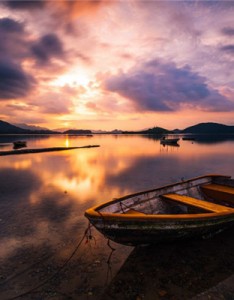 夕阳美景意境图片，用夕阳的人寓意也要懂的