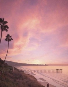 海边风景意境图片，夕阳美景温馨让人很是舒服