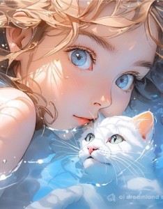 水下女孩治愈动漫女 前途与玫瑰来日与方长