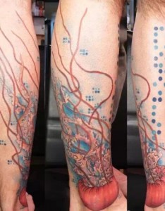 另类炫酷水母纹身