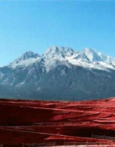雪山风景的意境图片，云南玉龙雪山自然风景图片